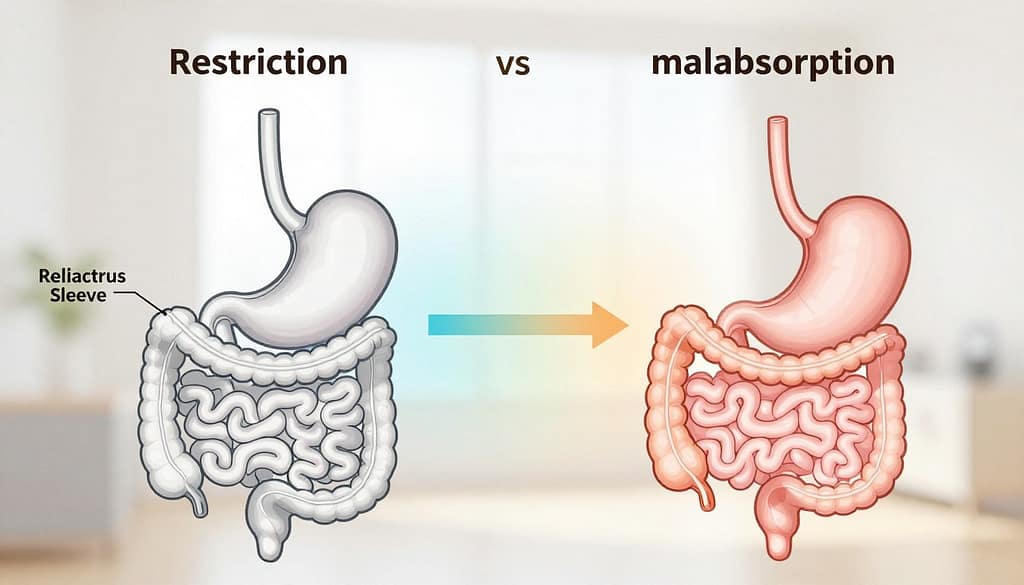 restriction versus malabsorption mechanism diagram restriction versus malabsorption mechanism diagram