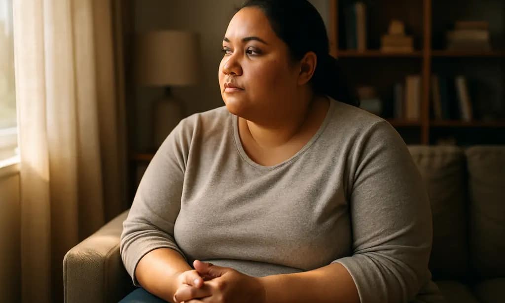 Bariatric Mental Health support conversation in a calm clinic room