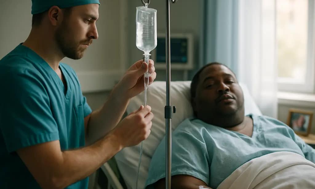 Clinician reviewing Incretin Therapies Post-Surgery notes with a bariatric patient