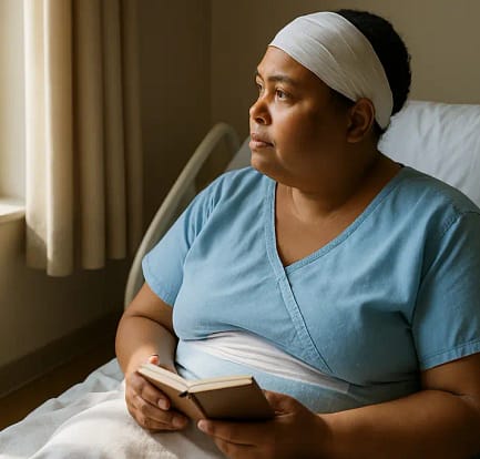 mental well-being discussion during a calm bariatric recovery follow-up visit