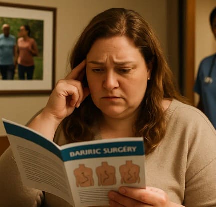 CMS Bariatric Policy paperwork reviewed beside a bariatric care checklist