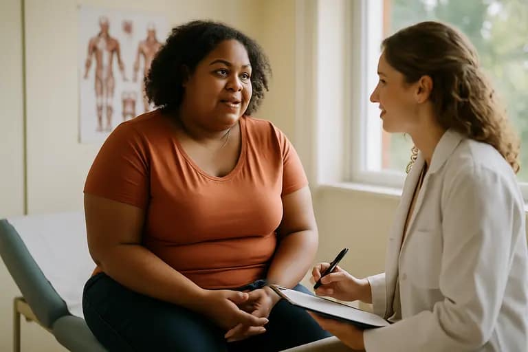 Patient comparing notes about cost, access, preferences, and follow-up care