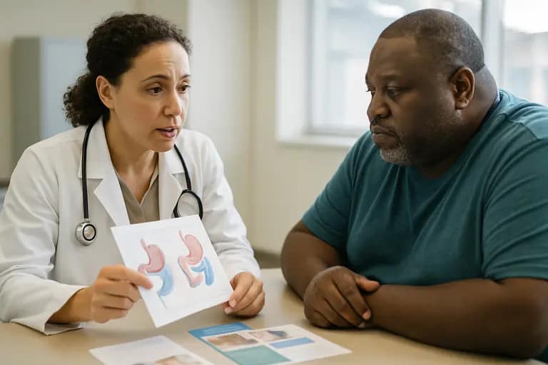 Patient preparing written questions before a medical appointment